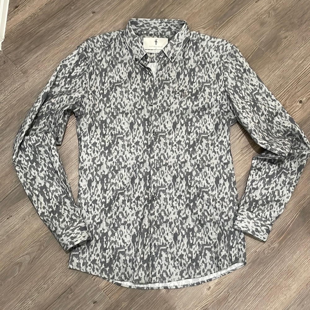 COPY - FATHER SONS SLIM STRETCH FIT BLACK WHITE GRAY LONG SLEEVE